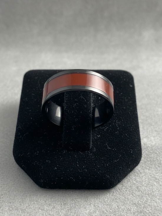 None Jewelry - Stainless Steel Enamel Band Ring Size 8.5